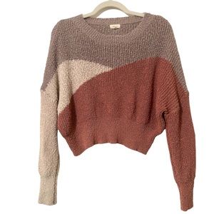 Debut Neutrals Cropped Sweater Women’s Size Large